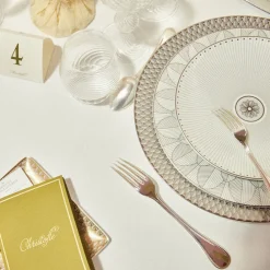 Christofle Porcelain Underplate Platinum Finish