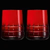 Christofle Red Crystal Water Glasses - Set of Two