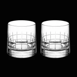 Christofle Set of 2 crystal double old fashioned glasses