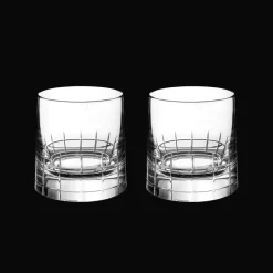 Christofle Set of 2 crystal old fashioned glasses