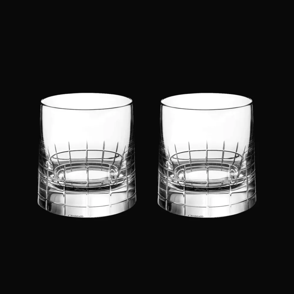 Christofle Set of 2 crystal old fashioned glasses