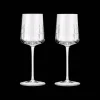 Christofle Set of 2 Crystal White Wine Glasses