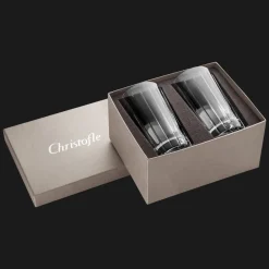 Christofle Set of 2 highball crystal glasses