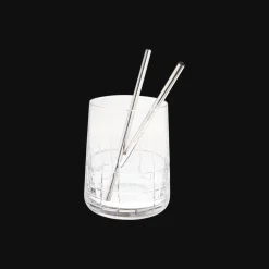 Christofle Set of 2 silver plated small straws