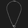 Christofle Short necklace with two rings Idole de Sterling