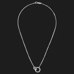 Christofle Short necklace with two rings Idole de Sterling