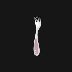 Christofle Silver-Plated Baby Spoon & Fork Set - Rose Quartz
