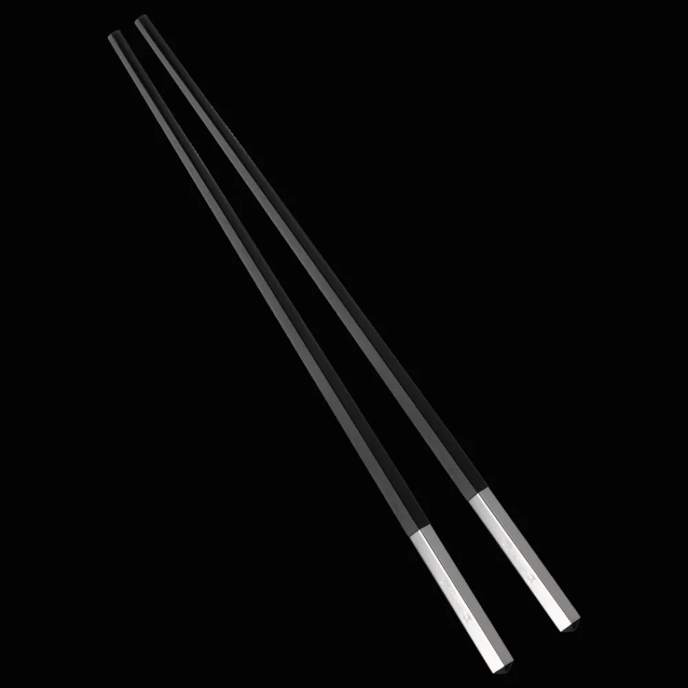 Christofle Silver-Plated Black Chinese Chopsticks