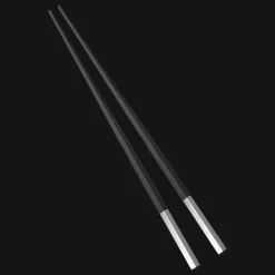 Christofle Silver-Plated Black Japanese Chopsticks