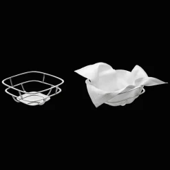Christofle Silver-Plated Bread Basket with Napkins