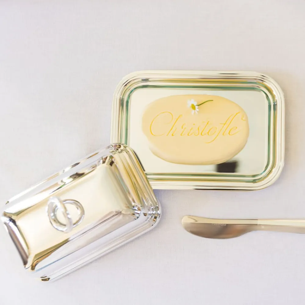 Christofle Silver-Plated Butter Dish with Lid
