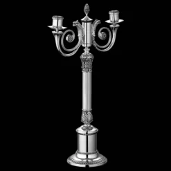 Christofle Silver-Plated Candelabra For Two Candles
