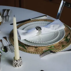 Christofle Silver-Plated Candle Holder + Odorless Candlestick