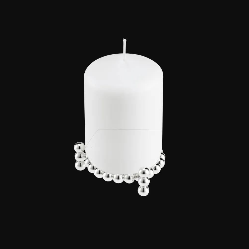 Christofle Silver-Plated Candle Jewel Holder