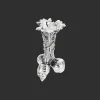 Christofle Silver-Plated Carrot Bunch Shape Vase