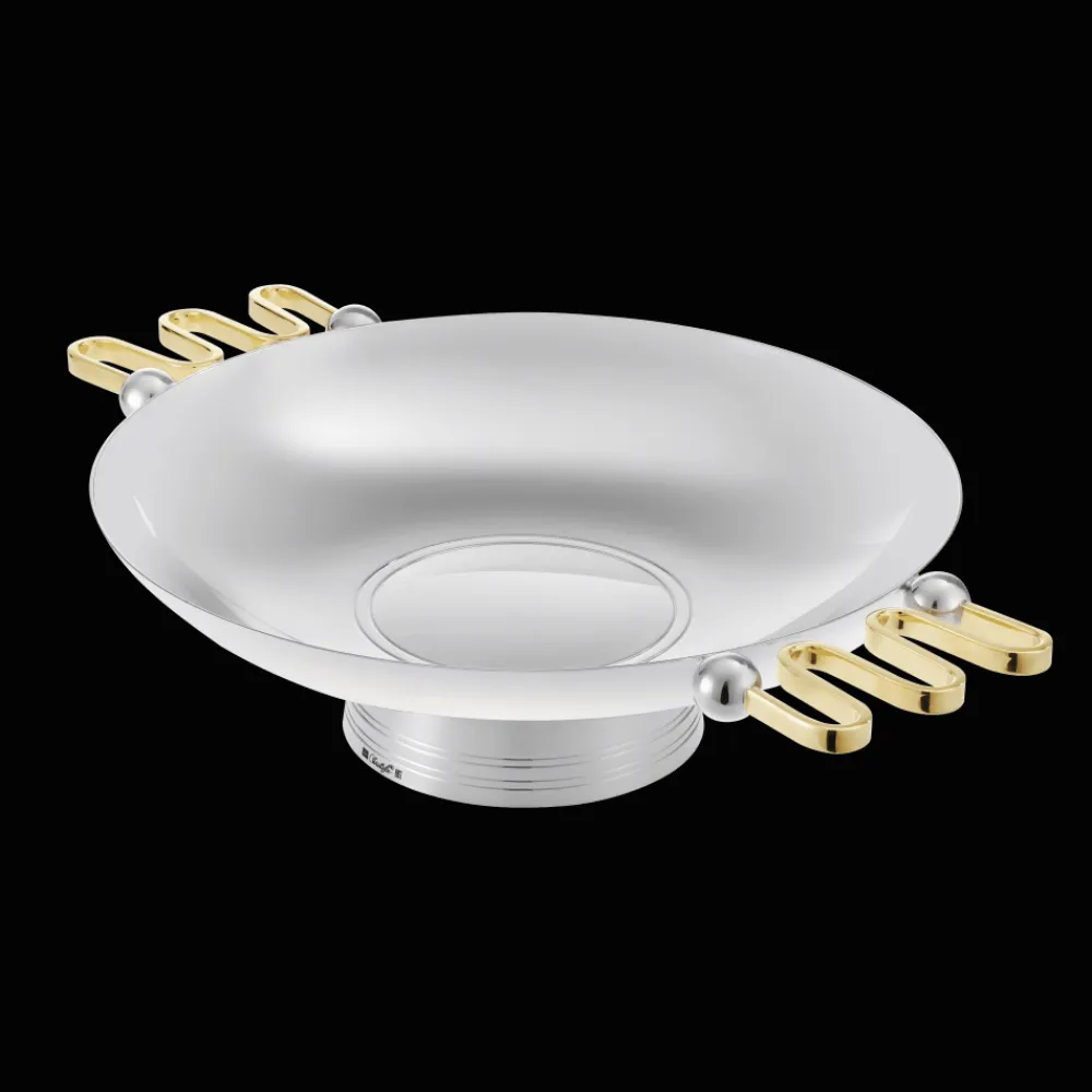 Christofle Silver-plated Centerpiece with Gilded Handles