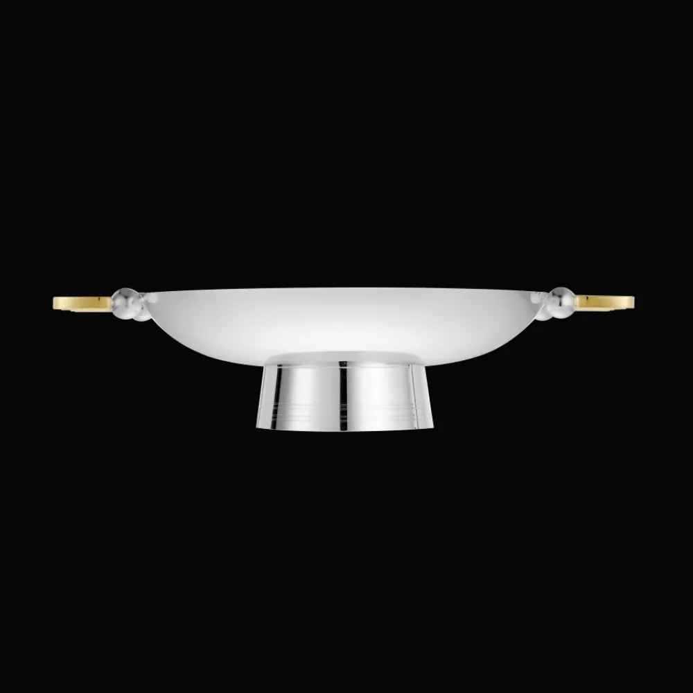 Christofle Silver-plated Centerpiece with Gilded Handles