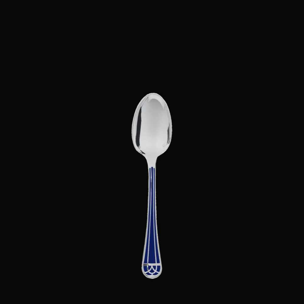 Christofle Silver plated Dessert spoon - Marbled Blue