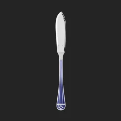 Christofle Silver-Plated Fish Knife - Marbled Blue