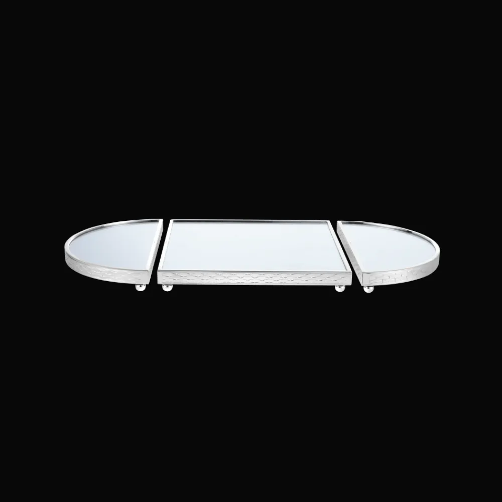 Christofle Silver-Plated Half Circle Surtout Tray 12 x 6 in