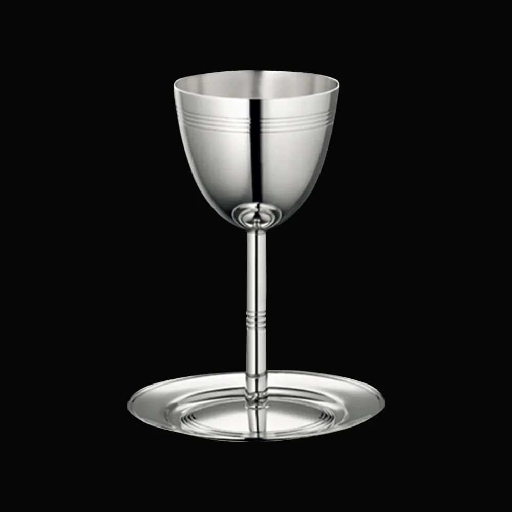 Christofle Silver-Plated Kiddush Cup and Saucer