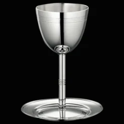 Christofle Silver-Plated Kiddush Cup and Saucer