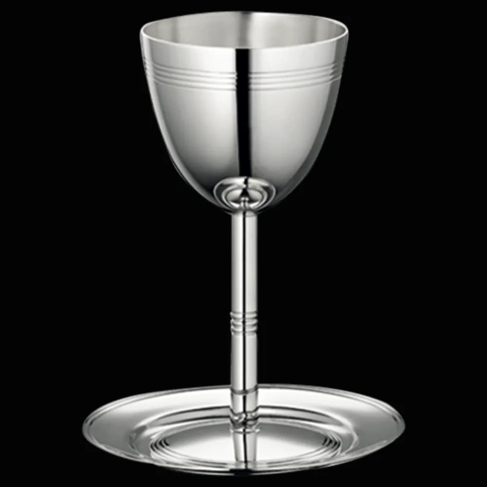 Christofle Silver-Plated Kiddush Cup and Saucer