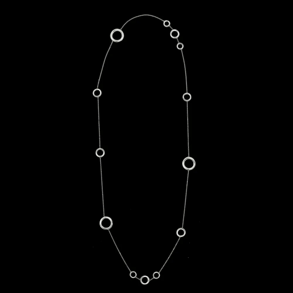 Christofle Silver Plated Multi-Ring Layering Necklace