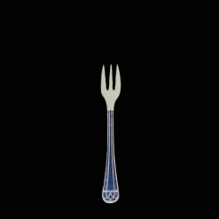 Christofle Silver-Plated Oyster Fork - Marbled Blue