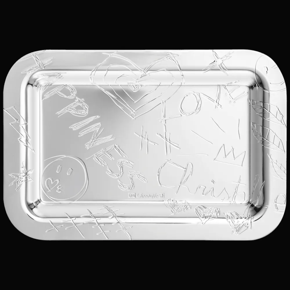 Christofle Silver-Plated Rectangular Tray - 4 x 6 in