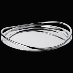Christofle Silver-Plated Round Serving Tray - 15 in