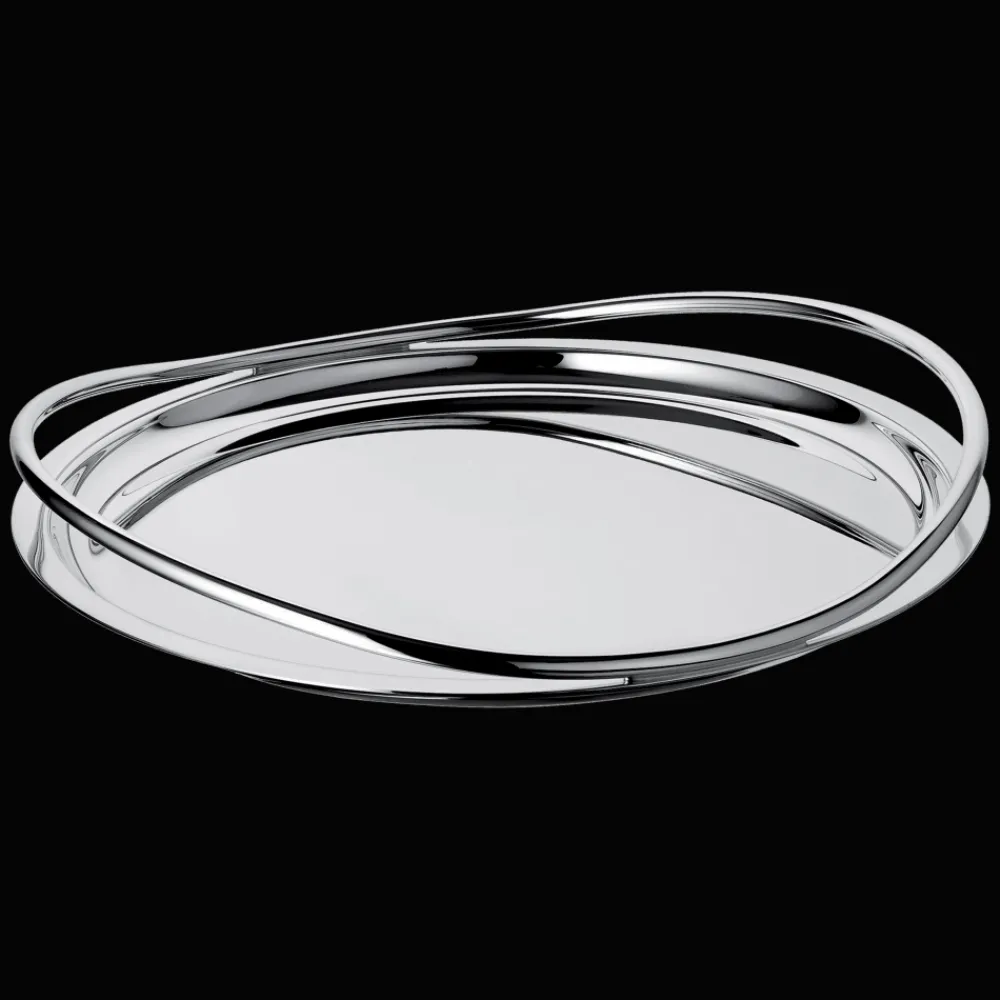 Christofle Silver-Plated Round Serving Tray - 15 in