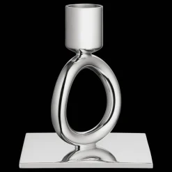 Christofle Silver-Plated Single-Ring Candlestick Holder