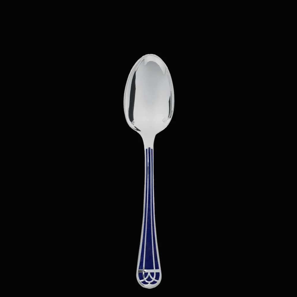Christofle Silver-Plated Standard Spoon - Marbled Blue