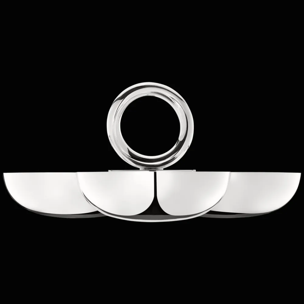 Christofle Small Silver-Plated 3-Bowl Snack Dish