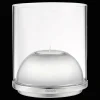 Christofle Small Stainless Steel & Glass Hurricane