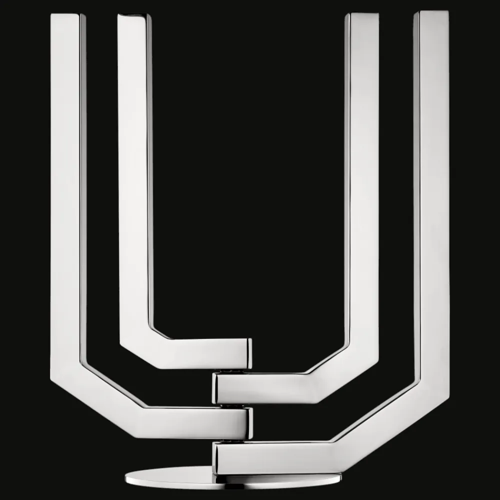 Christofle Stainless Steel 4-Arm Candelabra