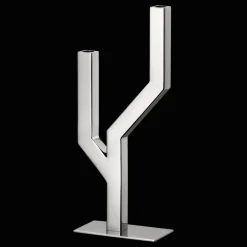Christofle Stainless Steel Candelabra For Two Candles