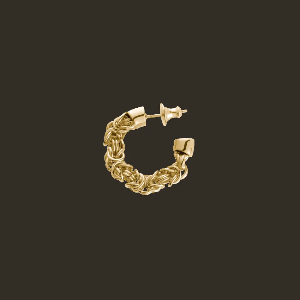 Christofle Sterling Silver Gilded 18 carats Hoop earrings