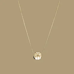 Christofle Sterling Silver Gilded 24 carats Pendant Necklace