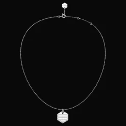 Christofle Sterling Silver Hexagon chain necklace