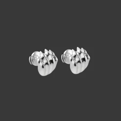 Christofle Sterling-Silver Stud Earrings Rhodium-Plated