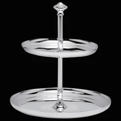 Christofle 2-Tier Silver-Plated Pastry Stand
