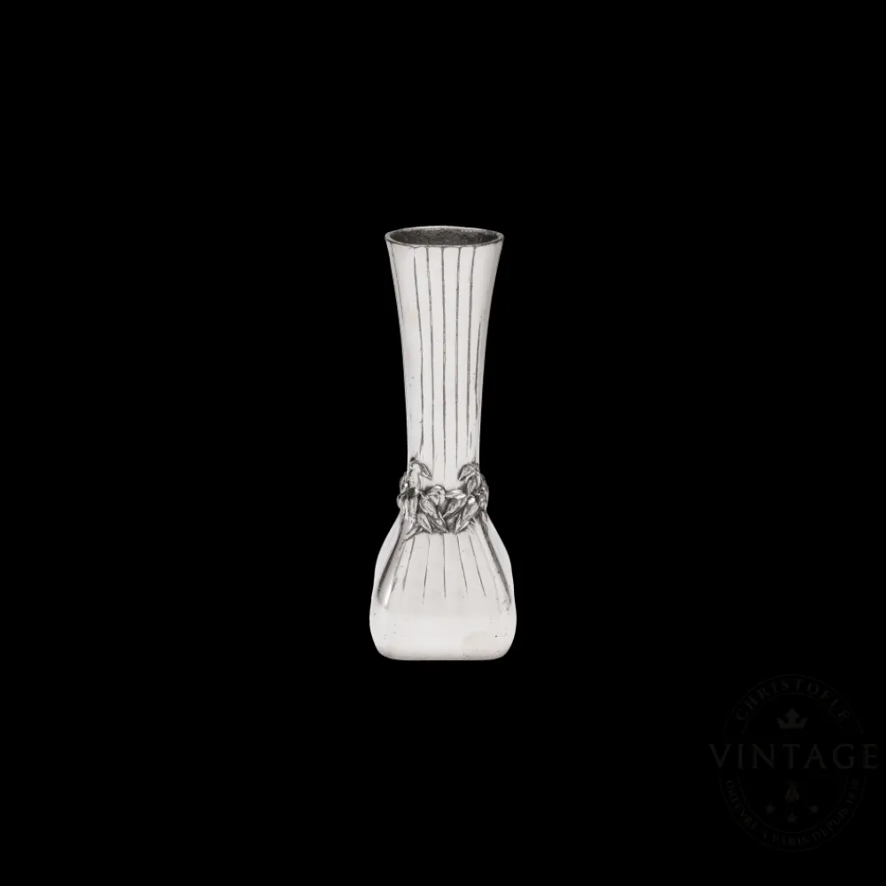 Christofle Vintage Silvered Borage Vase