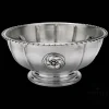 Christofle Vintage Silvered Crystal Interior Salad Bowl