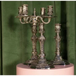 Christofle Vintage Silvered Four Lights Candelabra