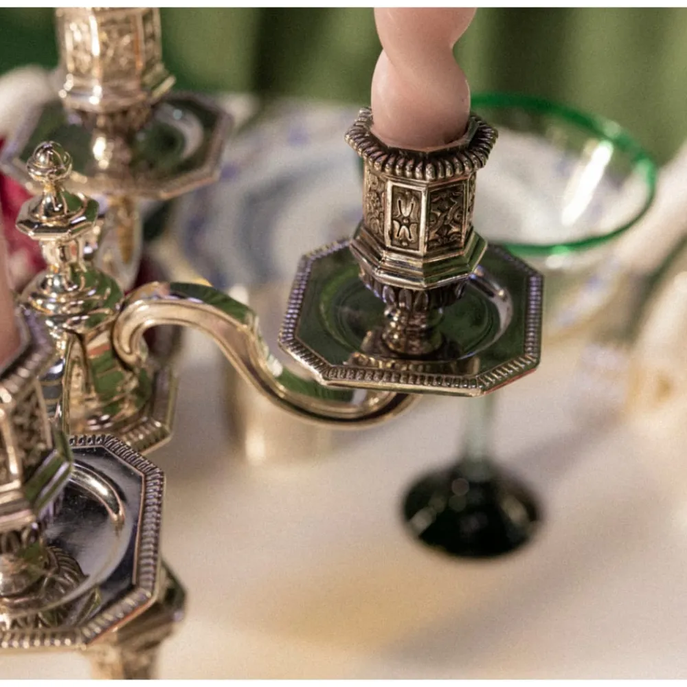Christofle Vintage Silvered Four Lights Candelabra