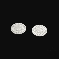Christofle Vintage Silvered Glass Coaster Duo