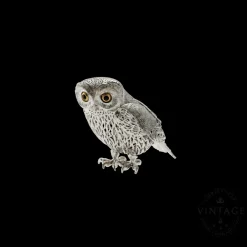 Christofle Vintage Silvered Little Owl