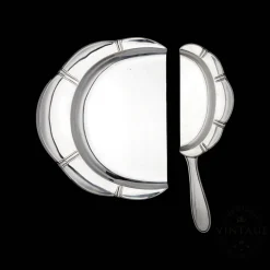 Christofle Vintage Silvered Lobes and Godrons Crumb Collector